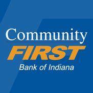 Community first bank kokomo - Community First Bank of Indiana offers personal, business and investment banking services in Kokomo and other locations. See customer reviews, online banking options, …